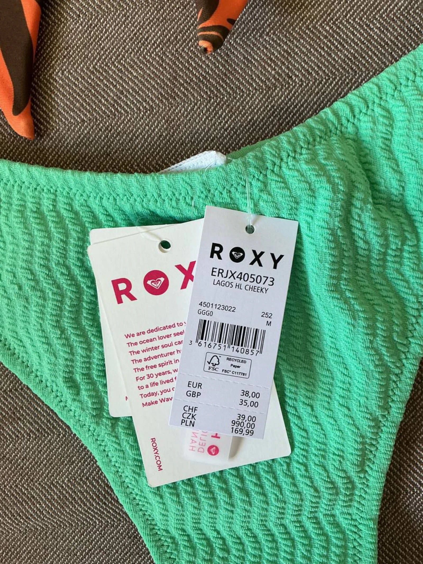 Roxy Women's Multicolor Reversible Bikini Top Size 38 – photo 7